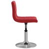 vidaXL Chaise pivotante de salle &agrave; manger Rouge bordeaux Velours