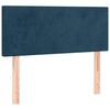 vidaXL T&ecirc;te de lit Bleu fonc&eacute; 100x5x78/88 cm Velours