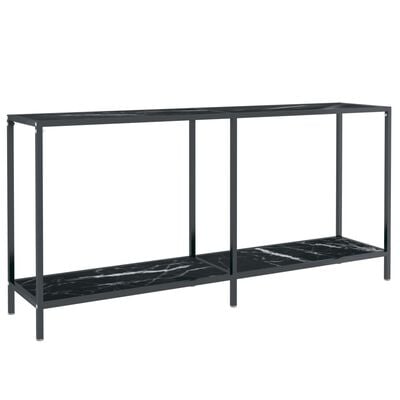 vidaXL Table console Noir 160x35x75,5 cm Verre trempé