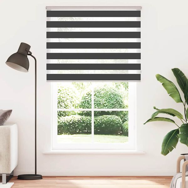 vidaXL Store z&egrave;bre noir 145x230 cm largeur du tissu 140,9 cm polyester