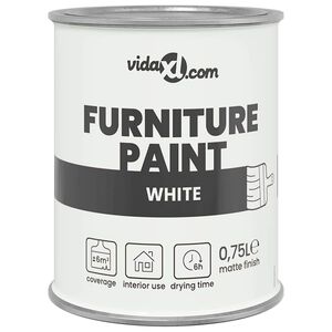 vidaXL Peinture pour meubles Blanc 0,75 L Impression murale