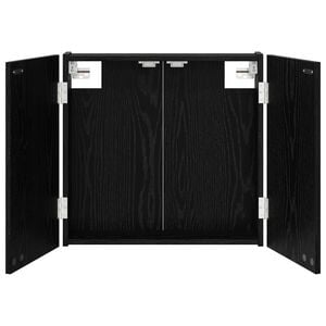vidaXL Cabinet pour cible Ch&ecirc;ne noir 56 x 12 x 53,5 cm