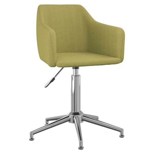 vidaXL Chaise pivotante de salle &agrave; manger Vert Tissu