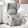 vidaXL Fauteuil de massage inclinable gris nuage tissu