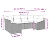 vidaXL Ensemble de canapé de jardin 6 pcs Beige et Gris clair