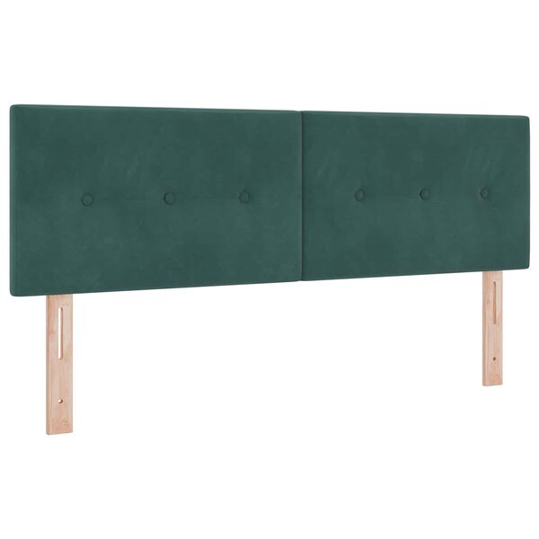 vidaXL T&ecirc;te de lit LED avec des lumi&egrave;res &agrave; LED Vert 144 cm Polyester