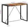 vidaXL Table de bar 140x70x110 cm bois massif de récupération