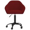vidaXL Chaises &agrave; manger pivotantes lot de 4 rouge bordeaux velours