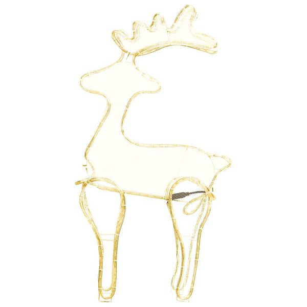 vidaXL Décoration de Noël de renne avec maille 306 LED 60x24x89 cm