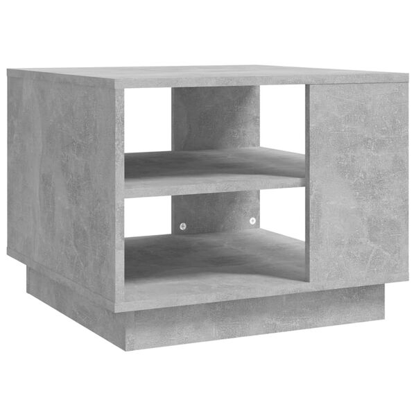 vidaXL Table basse gris b&eacute;ton 55x55x43 cm bois d'ing&eacute;nierie