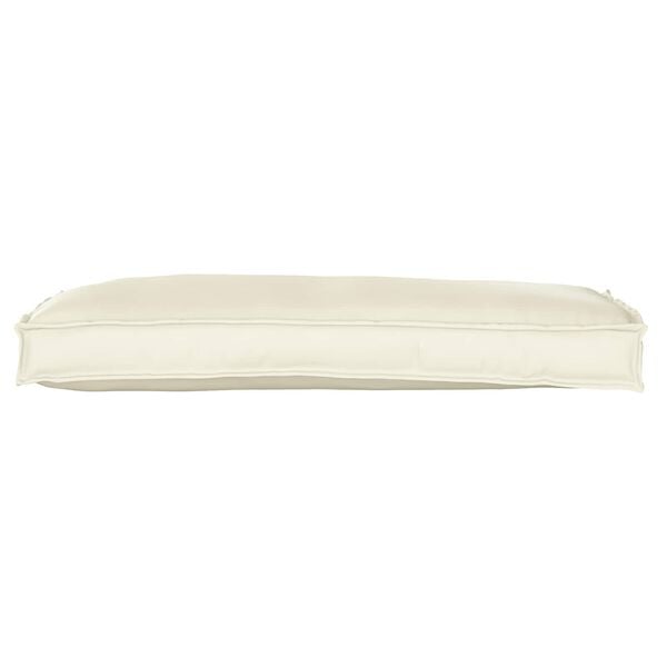 vidaXL Set de coussins de palette 2 pcs Cr&egrave;me 100 x 40 x 8 cm