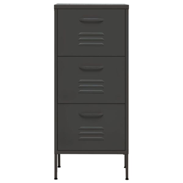 vidaXL Armoire de rangement Anthracite 42,5x35x101,5 cm Acier