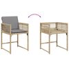 vidaXL Ensemble &agrave; manger de jardin coussins 7 pcs m&eacute;lange beige rotin