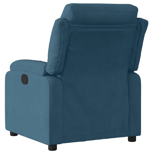 vidaXL Fauteuil inclinable bleu velours