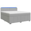 vidaXL Lit boxspring avec matelas Gris clair 140 x 200 cm Tissu