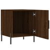 vidaXL Tables de chevet 2pcs ch&ecirc;ne marron 40x40x50cm bois d'ing&eacute;nierie