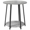 vidaXL Ensemble de tables d'appoint 2 pcs Gris sonoma et Noir