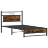 vidaXL Cadre de lit sans matelas ch&ecirc;ne fum&eacute; 100x200 cm bois ing&eacute;nierie