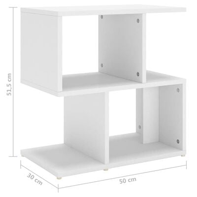 vidaXL Tables de chevet 2 pcs blanc 50x30x51,5 cm bois d'ingénierie