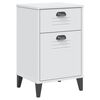 vidaXL Table de chevet VIKEN blanc bois d'ing&eacute;nierie