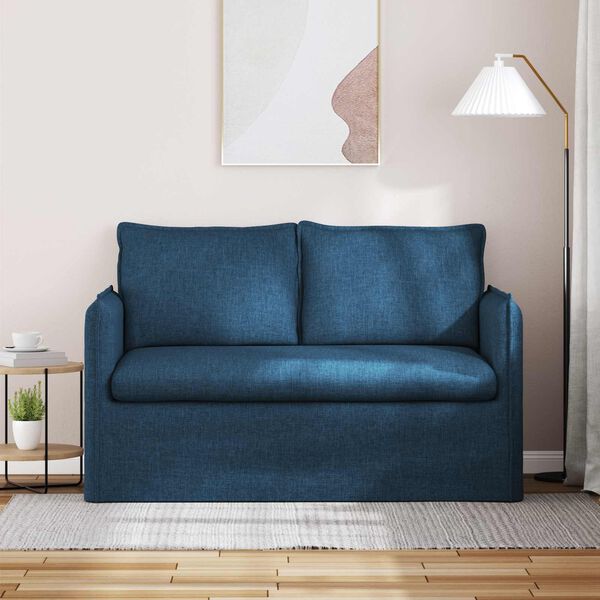 vidaXL Canap&eacute; 120cm Bleu M&eacute;tал