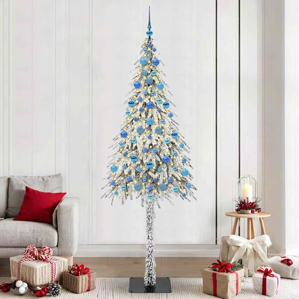 vidaXL Sapin de No&euml;l avec 300 LED Blanc 210 cm PE et Acier