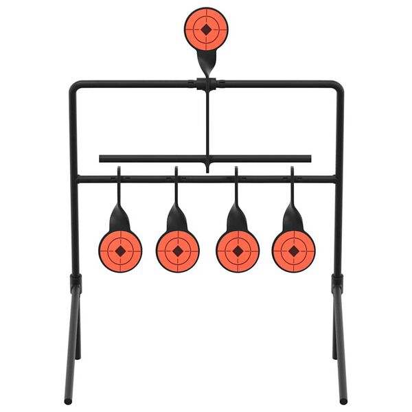 vidaXL Cible r&eacute;initialisable Noir 40 x 34 x 53 cm Acier