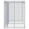 vidaXL Mur de gabion pour poubelle 192x91x120 cm fer galvanis&eacute;