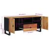 vidaXL Meuble TV 105x33,5x46 cm bois d'acacia solide et d'ingénierie