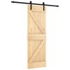 vidaXL Porte coulissante 70 x 210 cm Bois de pin massif (non trait&eacute;)
