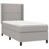 vidaXL Sommier &agrave; lattes de lit avec matelas Gris clair 90x200 cm Tissu
