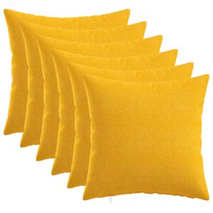 vidaXL Coussin avec oreiller HEERLEN 6 pc Jaune clair Tissu