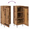 vidaXL Buffet Bois Ancien 34,5 x 34 x 90 cm Bois d'ing&eacute;nierie et fer