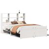 vidaXL Lit biblioth&egrave;que sans matelas blanc 160x200 cm bois pin massif