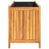 vidaXL Jardini&egrave;re avec doublure 99,5x38x50 cm bois massif d'acacia