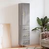 vidaXL Buffet haut Sonoma gris 34,5x34x180 cm Bois d'ing&eacute;nierie