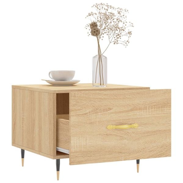vidaXL Table basse Chêne sonoma 50x50x40 cm Bois d'ingénierie
