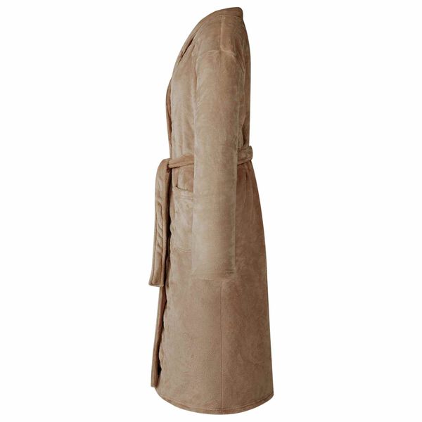 vidaXL Robe de bain sans capuche Camel s Flanelle
