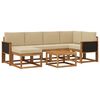 vidaXL Ensemble de canap&eacute;s d'ext&eacute;rieur 7 pc Naturel et Beige