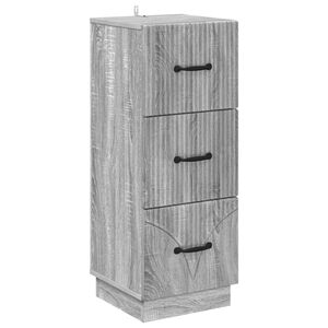 vidaXL Armoire &agrave; tiroirs Sonoma gris 33 x 34,5 x 87 cm