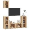 vidaXL Ensemble de meubles TV 5 pcs Ch&ecirc;ne sonoma Bois d'ing&eacute;nierie