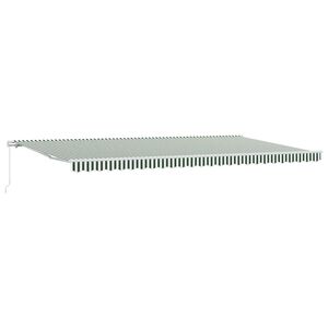 vidaXL Auvent r&eacute;tractable Vert et blanc 600 &times; 300 cm