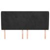 vidaXL T&ecirc;te de lit avec oreilles Noir 163x23x118/128 cm Velours
