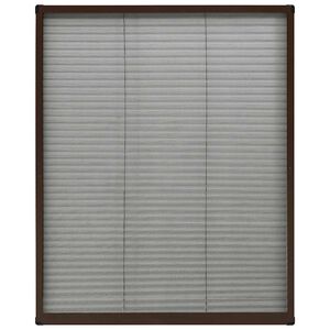 vidaXL Moustiquaire pliss&eacute;e pour fen&ecirc;tre Aluminium Marron 60x80 cm