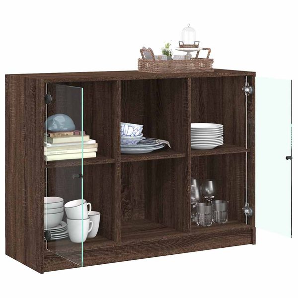 vidaXL Buffet ch&ecirc;ne marron 102x37x75,5 cm bois d'ing&eacute;nierie