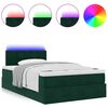 vidaXL Cadre de lit ottoman avec matelas vert fonc&eacute; 120x200 cm velours
