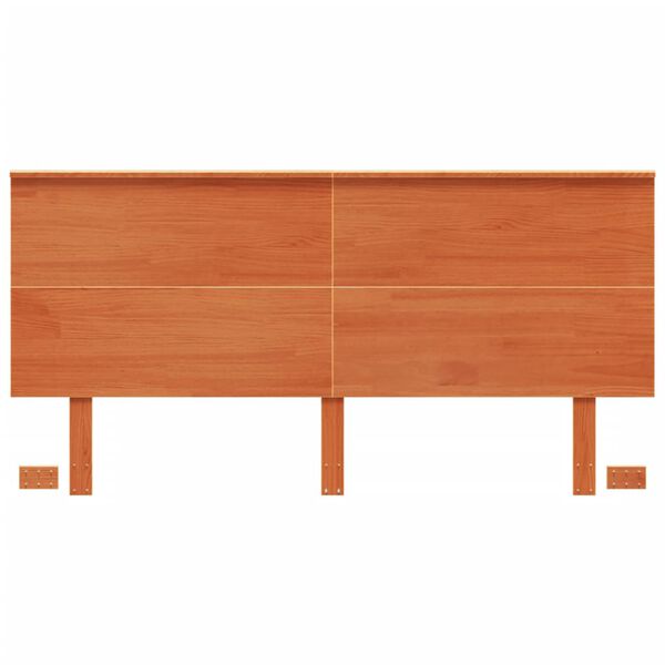 vidaXL T&ecirc;te de lit cire marron 160 cm bois massif de pin