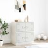 vidaXL Buffet blanc 67x39x73 cm acier