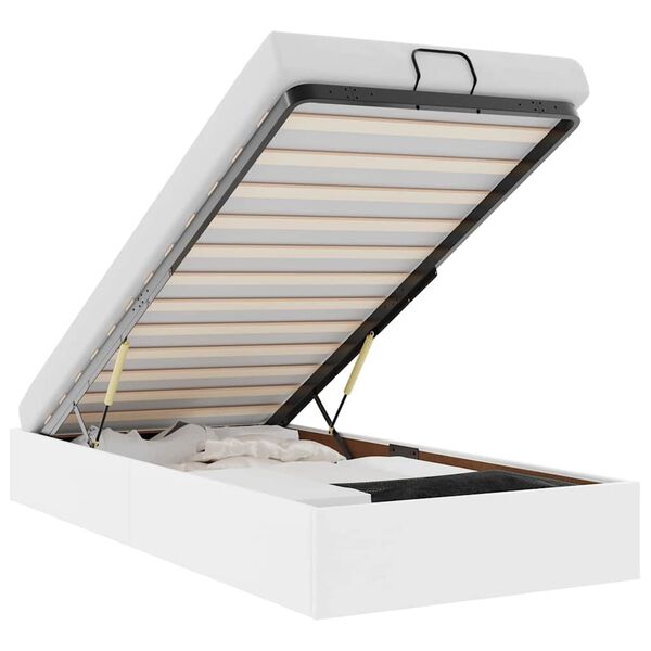 vidaXL Cadre de lit ottoman sans matelas blanc 100x200 cm similicuir