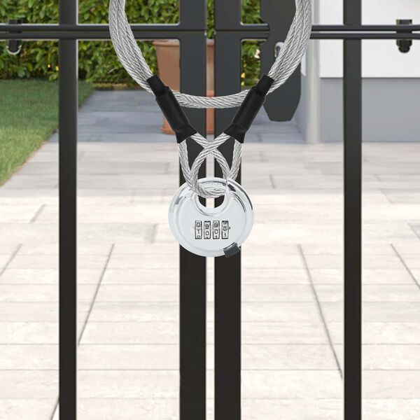 vidaXL Serrures Discus avec Cl&eacute;s 12 pcs Argent 7 x 2.3 x 7 cm